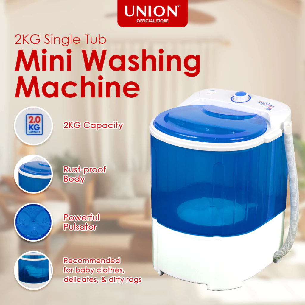 31% OFF Union Mini Washing Machine 2kg Single Tub Compact Washer for Condo & Dorm UGWM-20