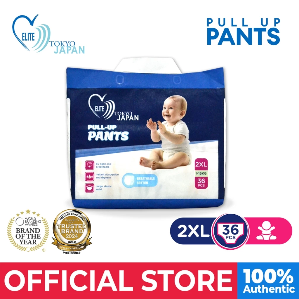 45% OFF Indoplas Elite Brand Baby Diaper Pull up Pants Tape 36 Pcs Per Pack (2XL) - 1 Pack