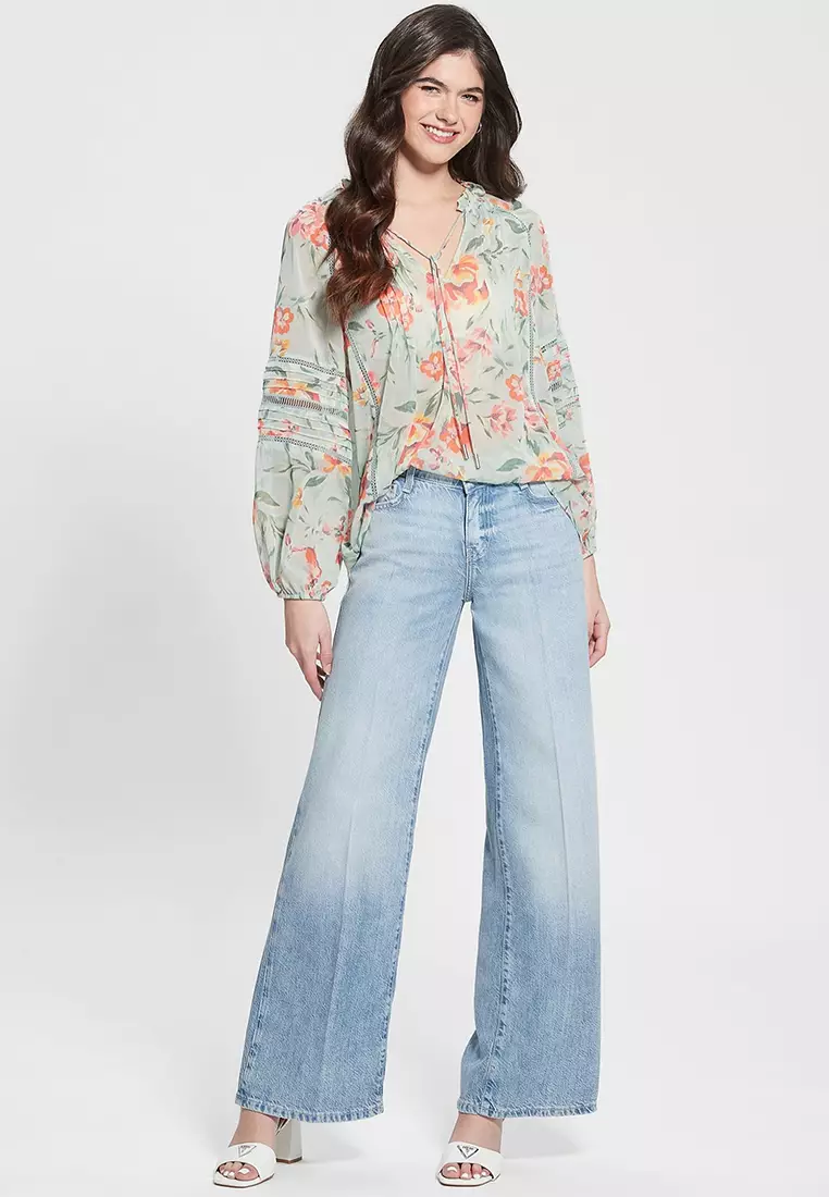 70% OFF Guess Long Sleeves Gilda Top