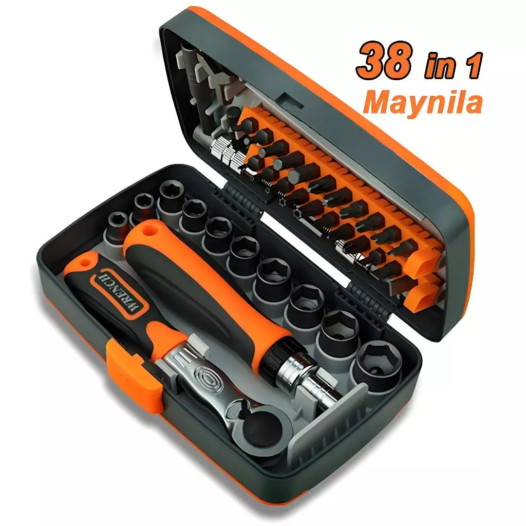 73% OFF screwdriver set 38 in 1 ratchet PH0 PH2 T6 T30 para sa kotse at Yamaha iwasan sirang bolts