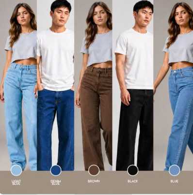 22% OFF 919 JEANS : Wide Leg Pants Maong Mom's Jeans Highwaist Boyfriend Outfit Dancer for Women Cotton Womenswear : Waist Size 24" to 32"