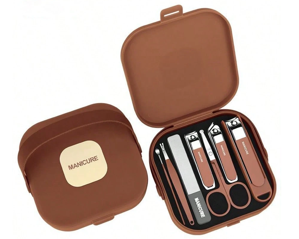 21% OFF 7pcs Nail Clippers Set, Portable Manicure Kit With Splash-Proof, Nail Trimmer, Nail Clipper, Nail Care Tools