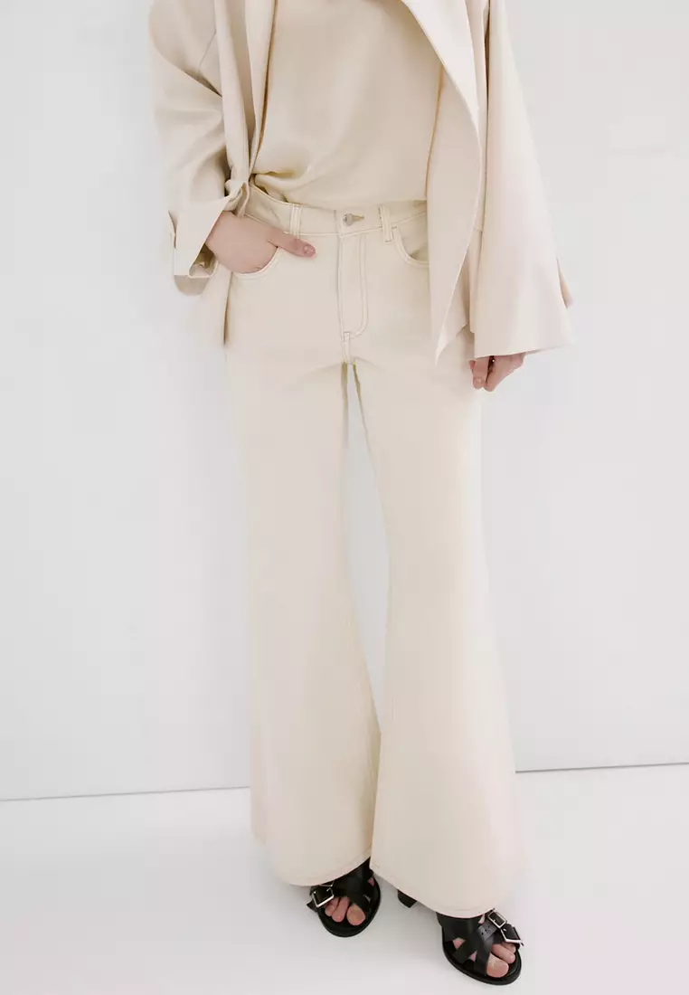 60% OFF Mid-Rise Flared Jeans