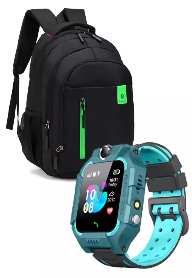 69% OFF EGLANTINE Back to School Set : Smart Watch + School Bag - Kids/Teenagers Smartwatch - Sim Card Calls - GPS Location Tracking - SOS Button - Camera - IOS / Android - IP67 Waterproof