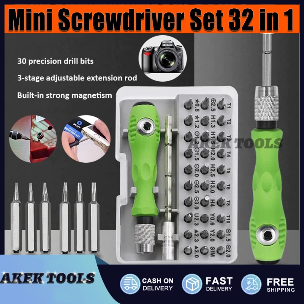 51% OFF Multi-size screw 32 in 1 Precision Interchangeable Screwdriver Set Mini Electronic Screwdriver Bits