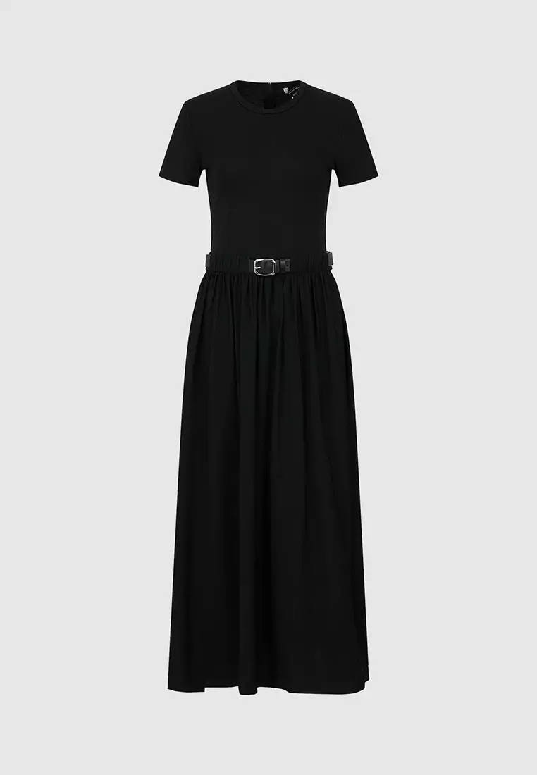 60% OFF Crew Neck Skinny A-Line Dress