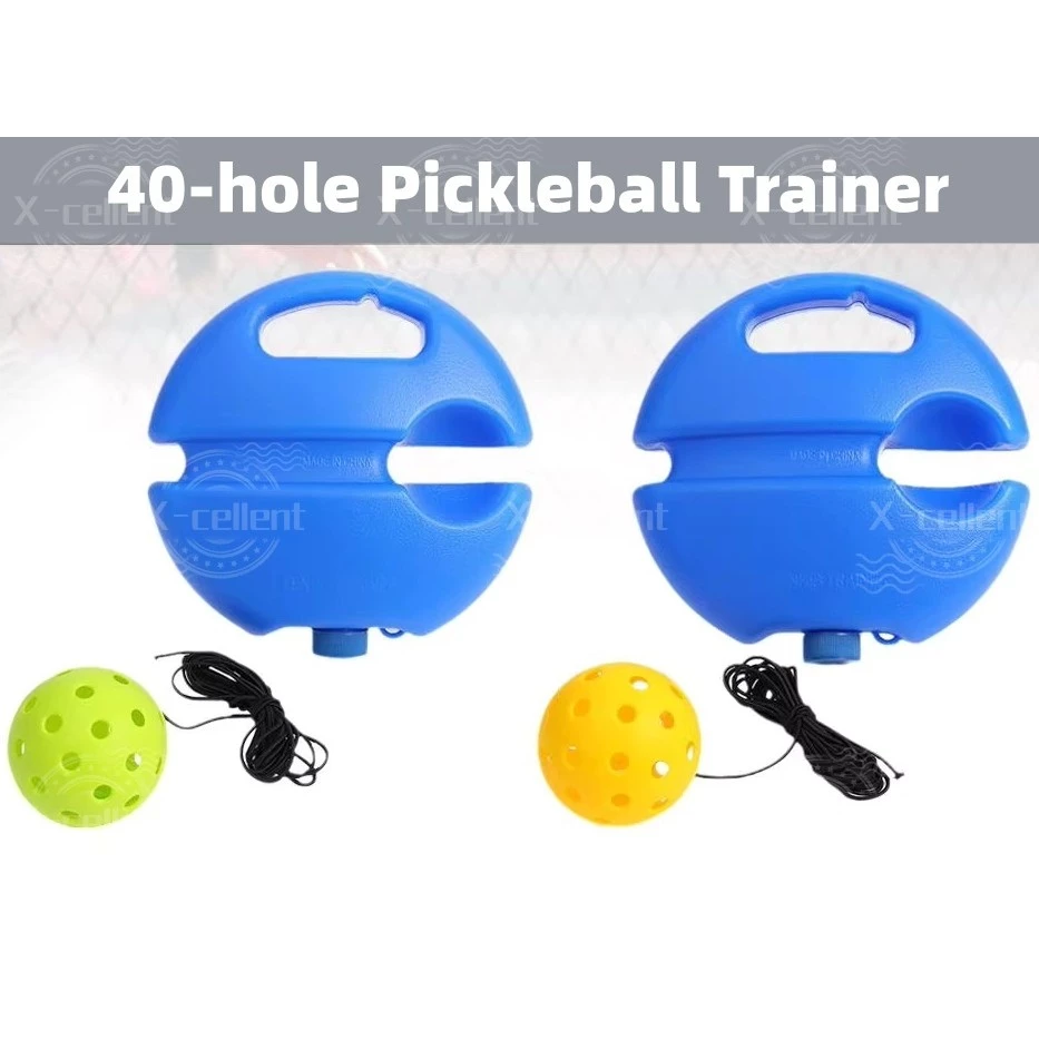54% OFF Single Player Pickleball Practice Tool with 40 Holes Outdoor Pickleball Trainer for Beginners Traine