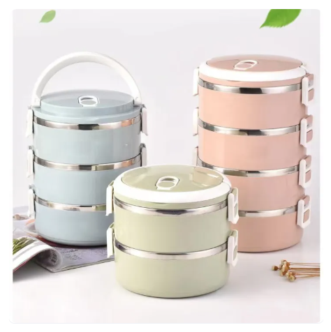 11% OFF 1- 3 Layers Stainless Steel Bento Lunch Box Food Container Portable Picnic Box