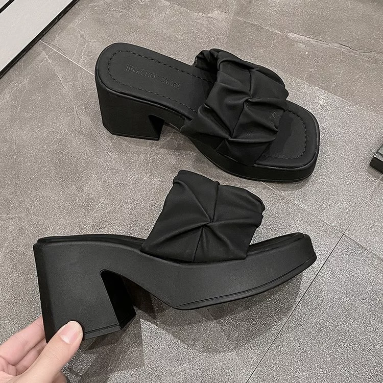 69% OFF Vita Korean Wedge Sandals For Women Elegant Sandals Block Heels High Heels For Women Fashion