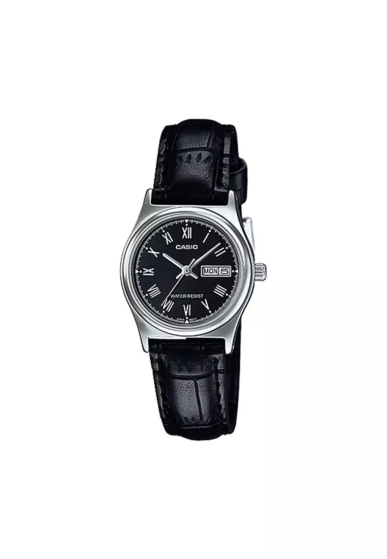 54% OFF Women's Analog Watch LTP-V006L-1B Black Leather Watch