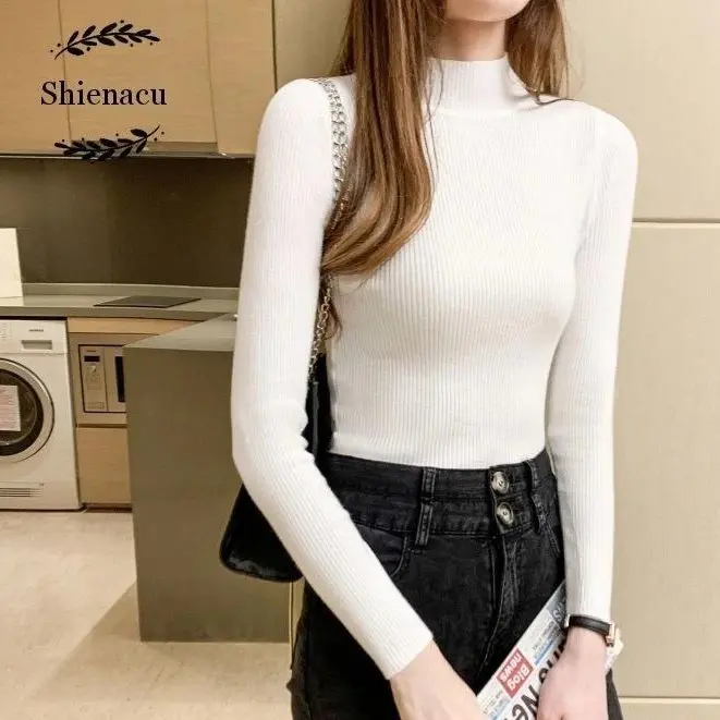 66% OFF &Shienacu& Longsleeve Turtle Neck Knitted Top S-L Fashion Knitwear