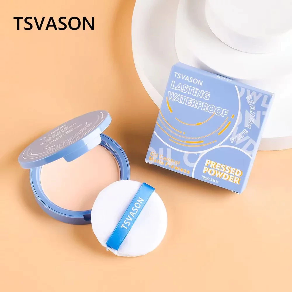 55% OFF Lasting Waterproof Oil Control Matte Flawless Face Pressed Powder 10g