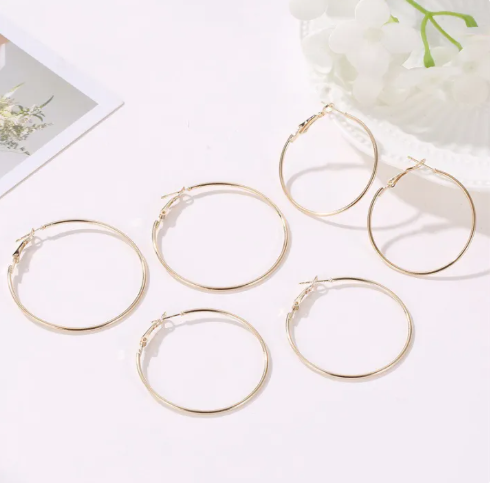 55% OFF 6pcs/set Round Circle Earrings Geometric Earings Women Gifts