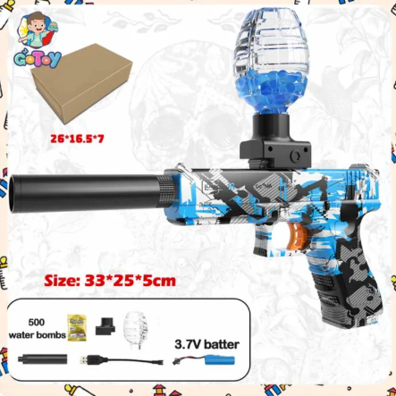 15% OFF 【4 Designs】Electric Full-automatic Gel Ball Blaster Gun Splatter Ball Graffiti Automatic Shooting Weapon Outdoor CS Games toys for kids boy gel blaster gun toy for kids gel gun