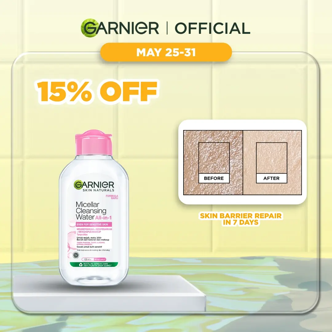 44% OFF Affiliate Exclusive - Garnier Micellar Water (125ML / 300ML with Pump) - Brightening/ Anti Acne/ Exfoliating/ For Sensitive Skin/ Waterproof Makeup Remover - Double Cleanser, Skincare, Toner