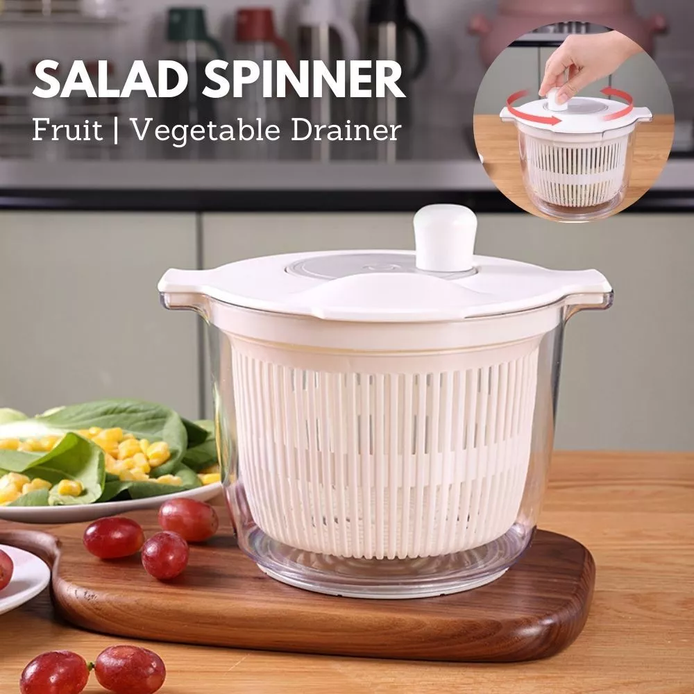 50% OFF LOCAUPIN Salad Spinner Fruits Vegetables Food Strainer 2in1 Colander Bowl Storage Contaner