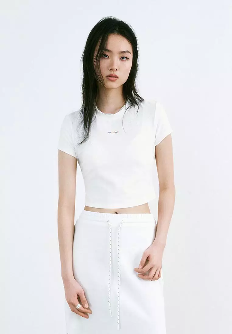 64% OFF URBAN REVIVO Cropped Short Sleeve T-Shirts