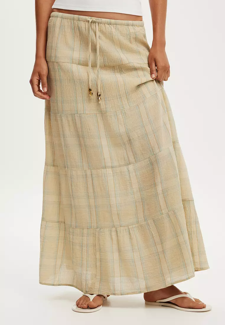 73% OFF Cotton On Haven Multi Tiered Maxi Skirt