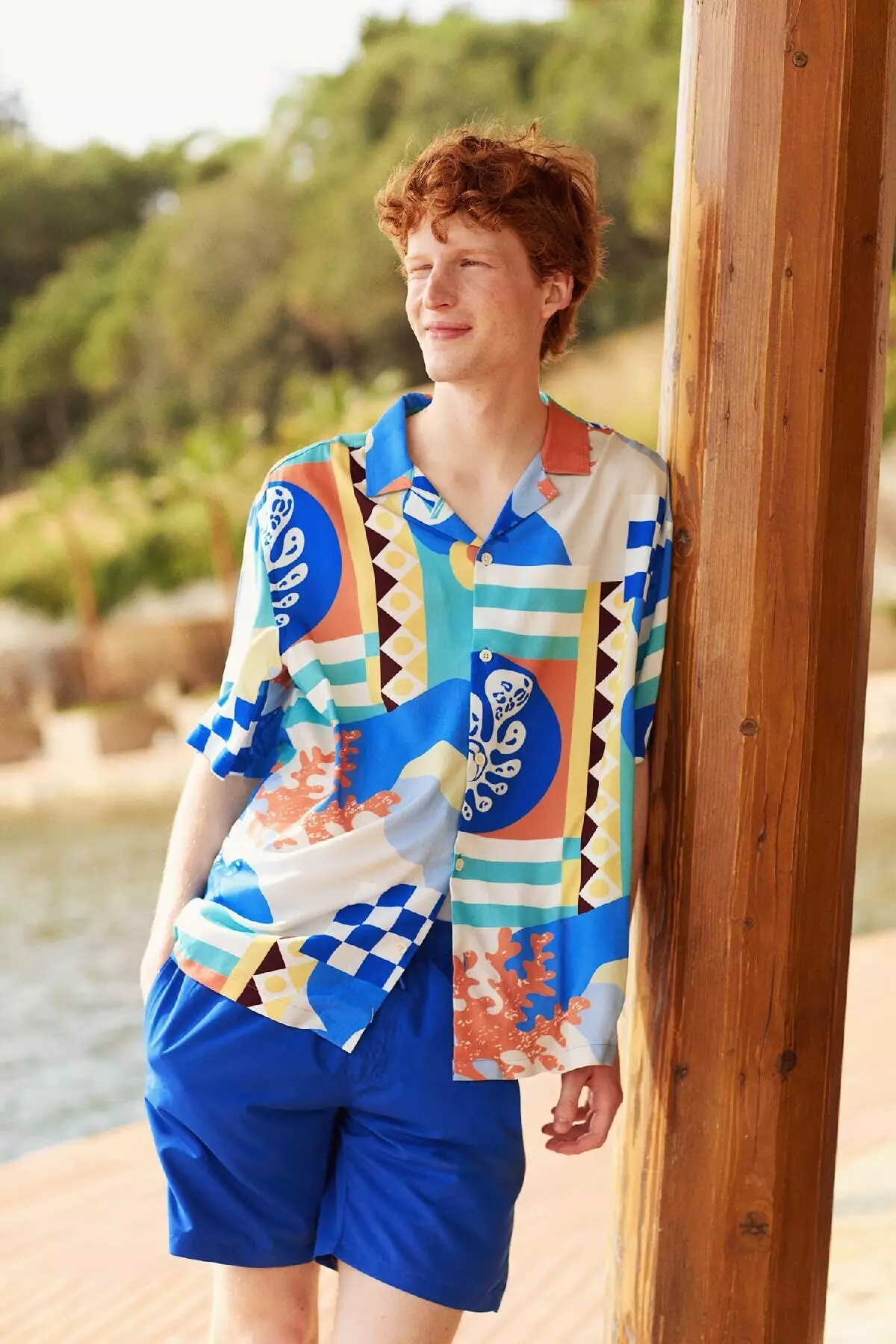 46% OFF DeFacto Mesh Lined Short Length Swim Shorts N0132Az24Hs