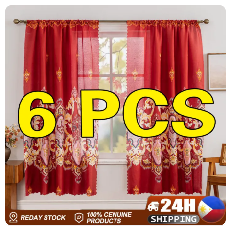 99% OFF 6pcs Curtains for Windows Kurtina Sale Free Shipping Curtains Makapal At Mahaba Curtains Sale Window 3in1 Set 100x210 Cm