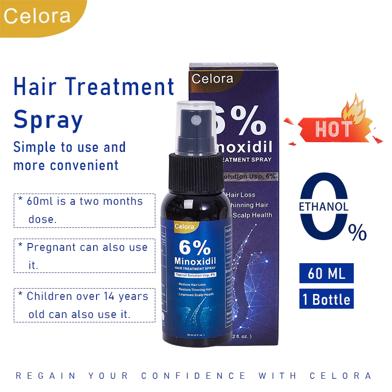 47% OFF Celora Minoxidil Hair Treatment Spray Hair Grower Solution for Hair Loss Treatment 60ml