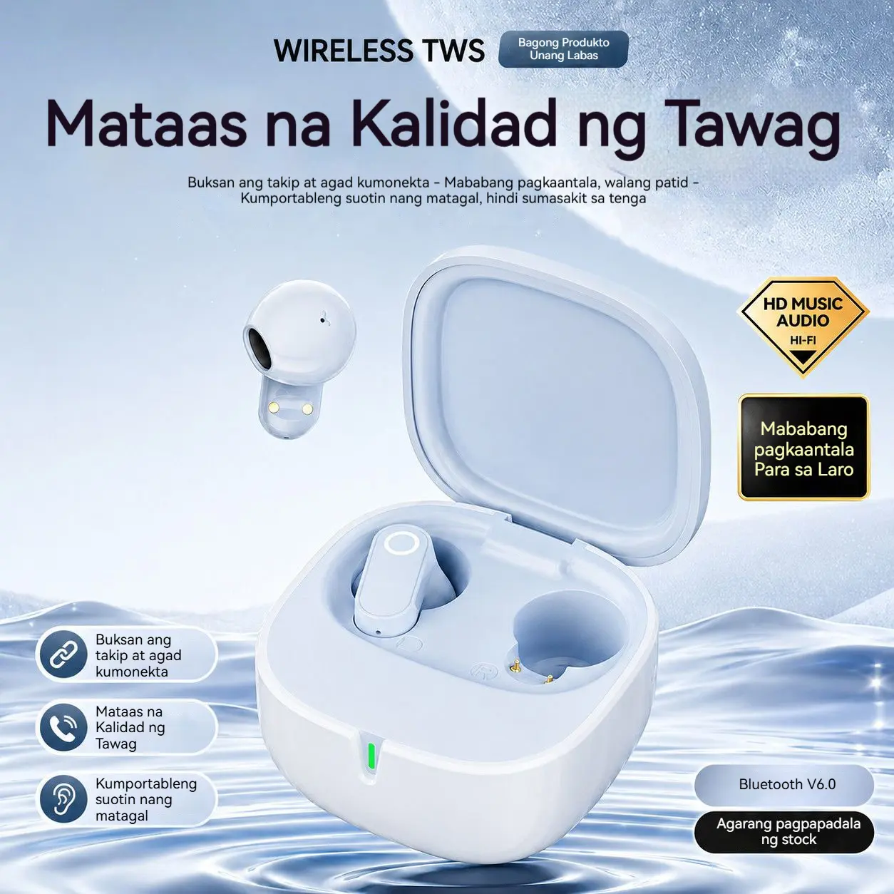 85% OFF COUDASH B37 True wireless Bluetooth headphones, HiFi-level sound quality, AI noise reduction calls without obstruction, skin-friendly material, ergonomic design, open the cover and connect, meet the daily multi-scene needs, cost-effective