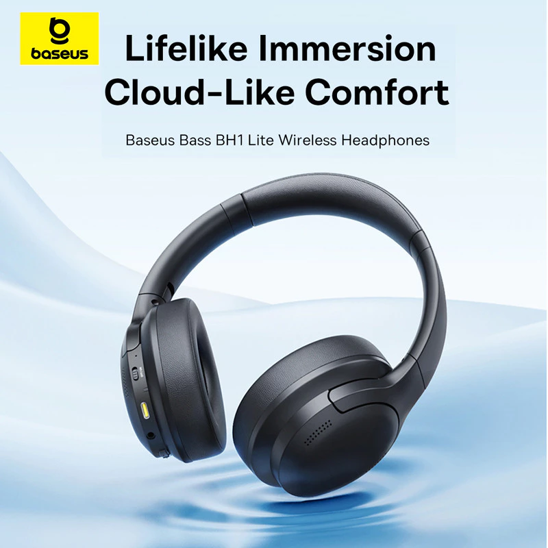 62% OFF【24-Month Warranty】Baseus Bass BH1 Lite Wireless Headphones Bluetooth 6.0 Smart APP Control Headphones