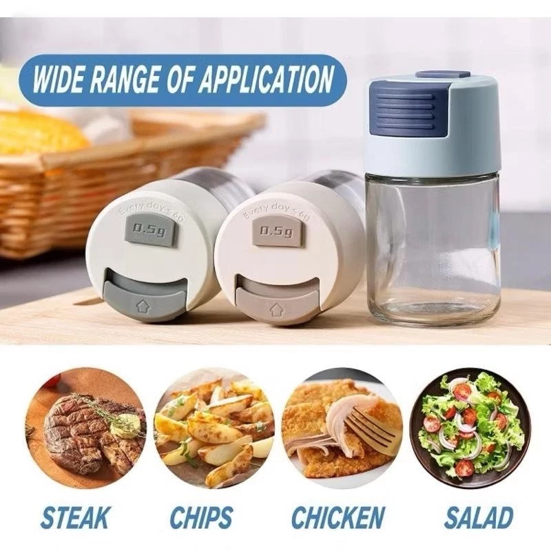 76% OFF Practical Press-type Transparent Plastic Spice Jar 0.5g Quantitative Seasoning Bottles Kitchen