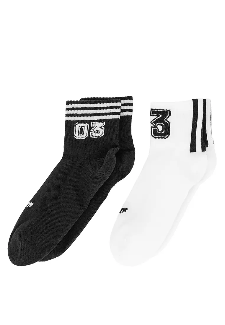 46% OFF 3 Stripes 03 Quarter Socks 2 Pairs