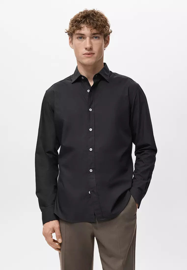 60% OFF MANGO Man Regular-Fit 100% Cotton Shirt