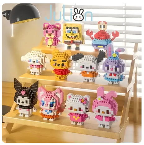 84% OFF 【Free Shipping】Mini Building Blocks Assembly Cartoon Cute Dolls Micro-Block Puzzle Children's Educational Toys Kids Birthday Gift Building Block Set COD