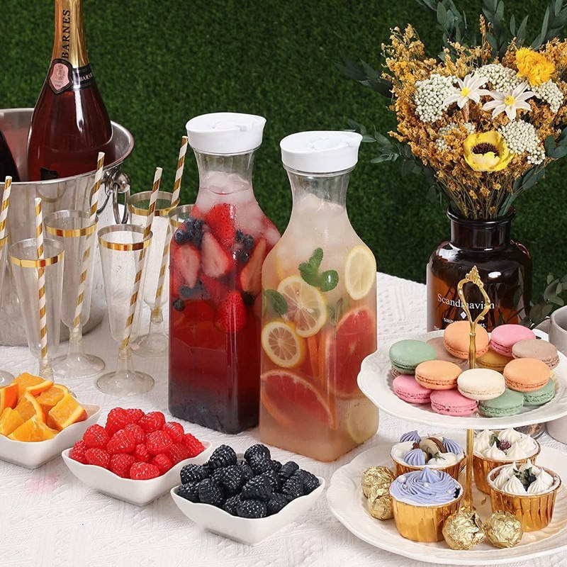 52% OFF 1.5L/1L Round Carafe with White Lid Fridge Water Jug Water Bottle Water Tumbler Ref Jug