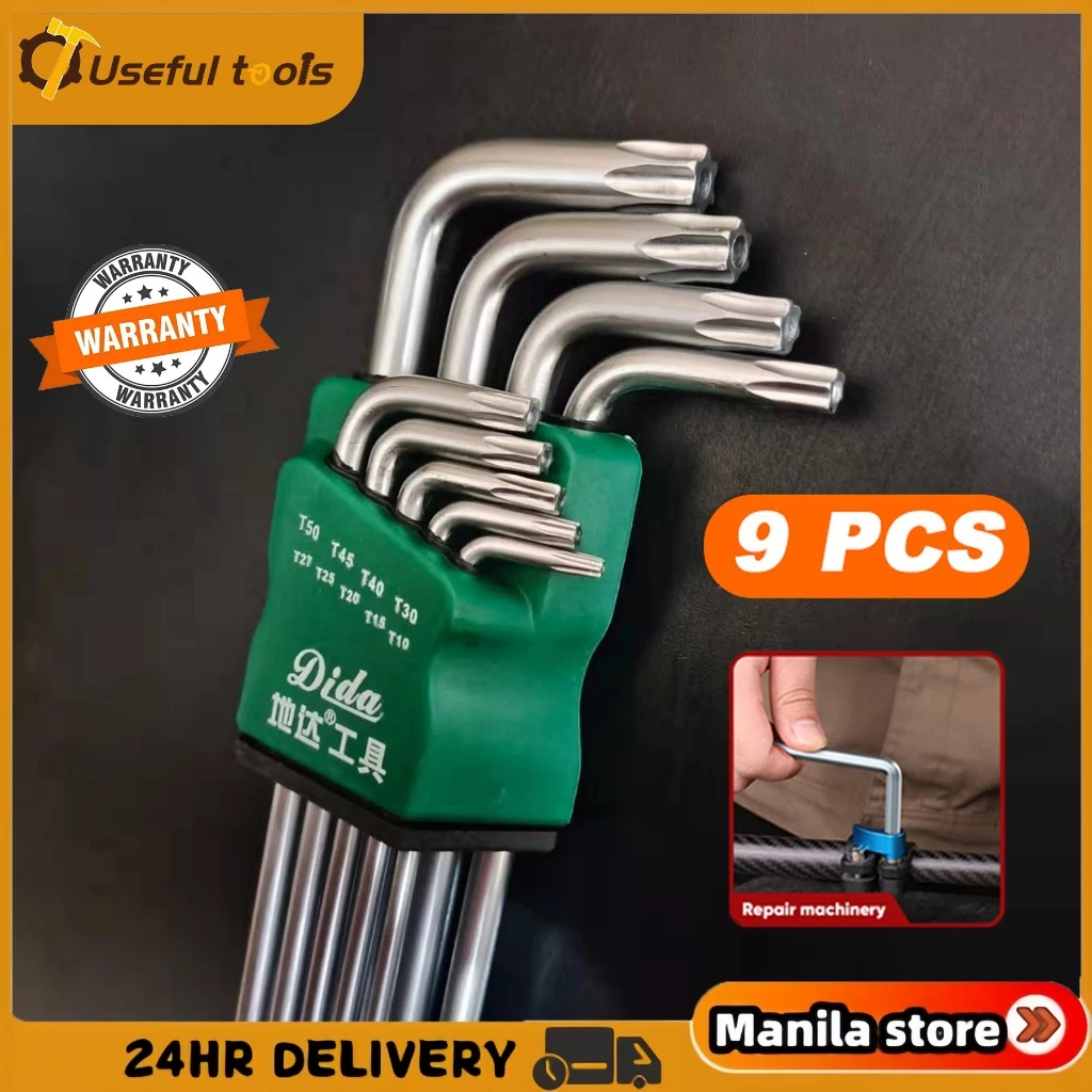 7% OFF 9pcs Hex Key Set Star Allen Wrench Set Original Torx Wrench Flower Allen Wrench Allen Tools