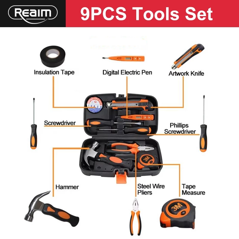 46% OFF REAIM Tools Set Original Hand Tools Kit General Household Tools Woodworking Electrician Home Repair