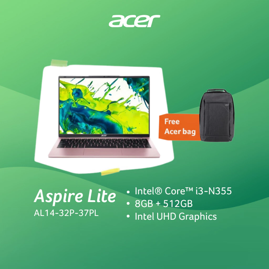 11% OFF Acer Aspire Lite AL14-32P-37PL / AL14-32P-34RE Laptop | 14" IPS | Intel Core 3 | 8GB + 512GB