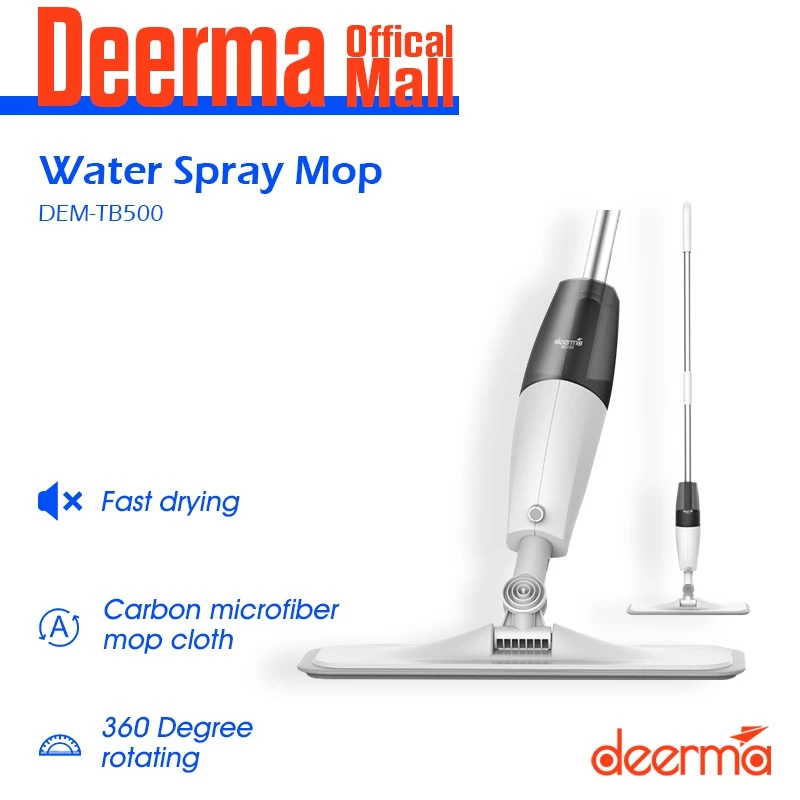 61% OFF Deerma TB500 Water Spray Mop 360 Degrees Rotating 350mL Water Tank Mop & Cleaning Cloth