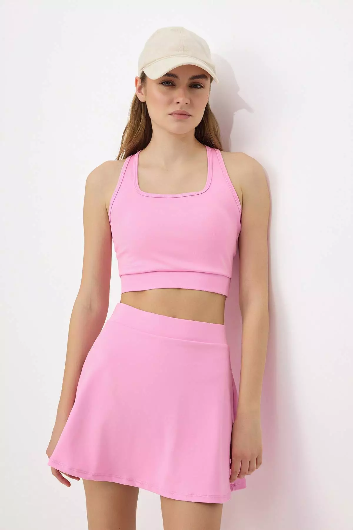 42% OFF Pink Ribbed Diver/Scuba Shorts Skirt Shorts & Bermuda Twoss22Sr67