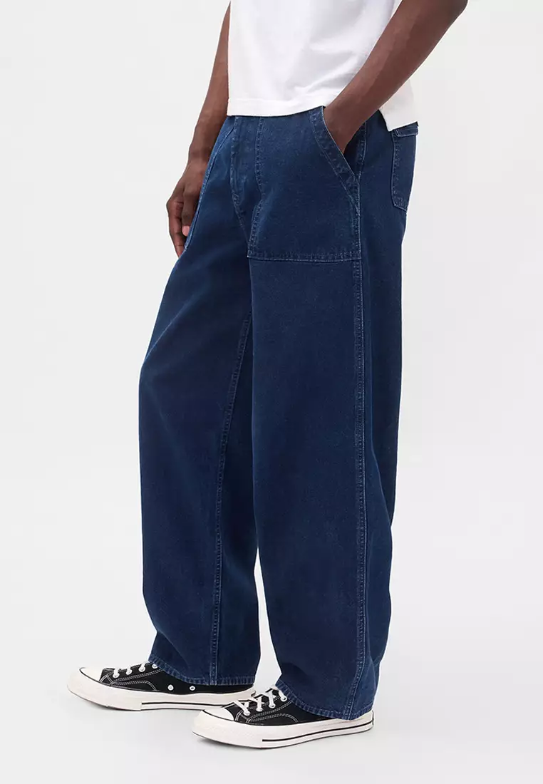 58% OFF Canvas Baggy Trouser Jeans