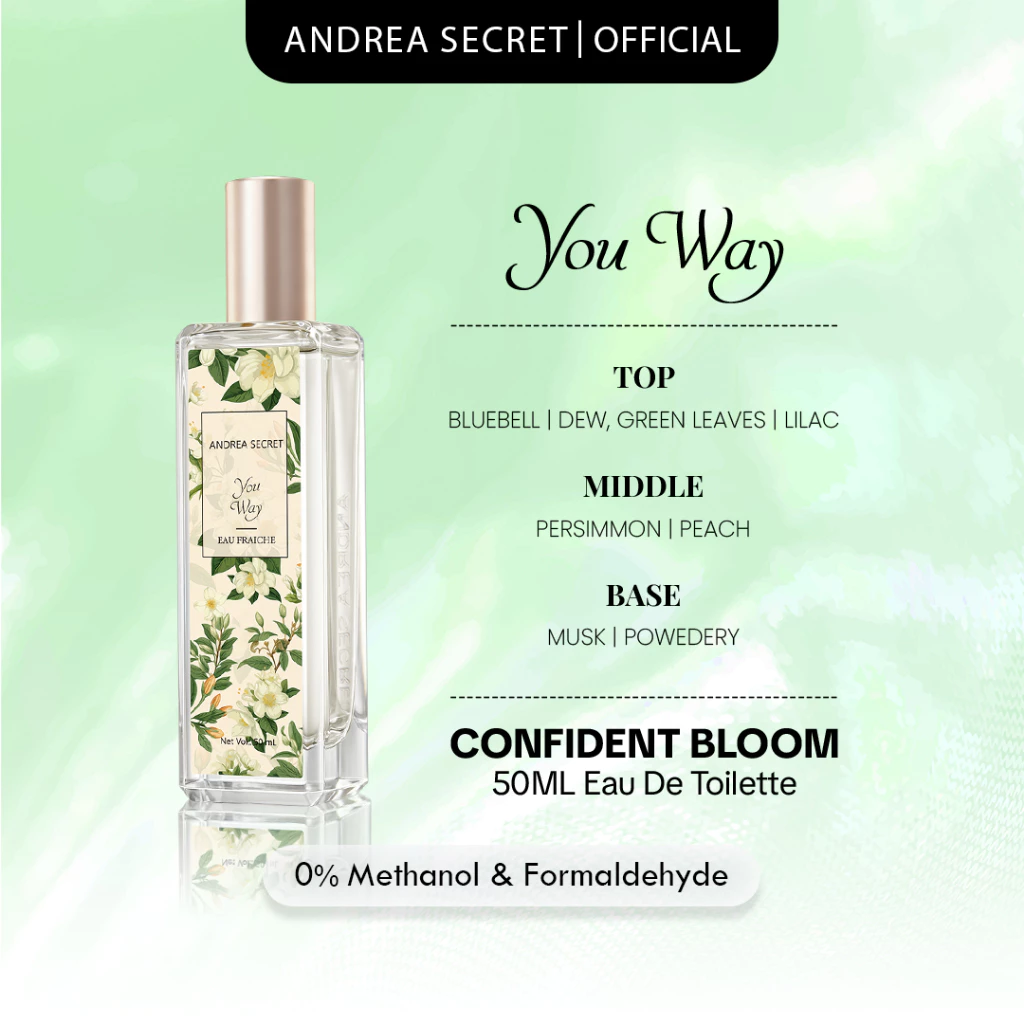 51% OFF [OFFICIAL] Andrea Secret Confident Blooms 50ML |Unisex | Long Lasting Fragrance Mist Perfume
