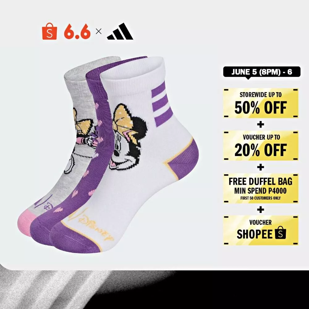 50% OFF adidas Lifestyle ADIDAS DISNEY MINNIE MOUSE SOCKS Women White KA9878