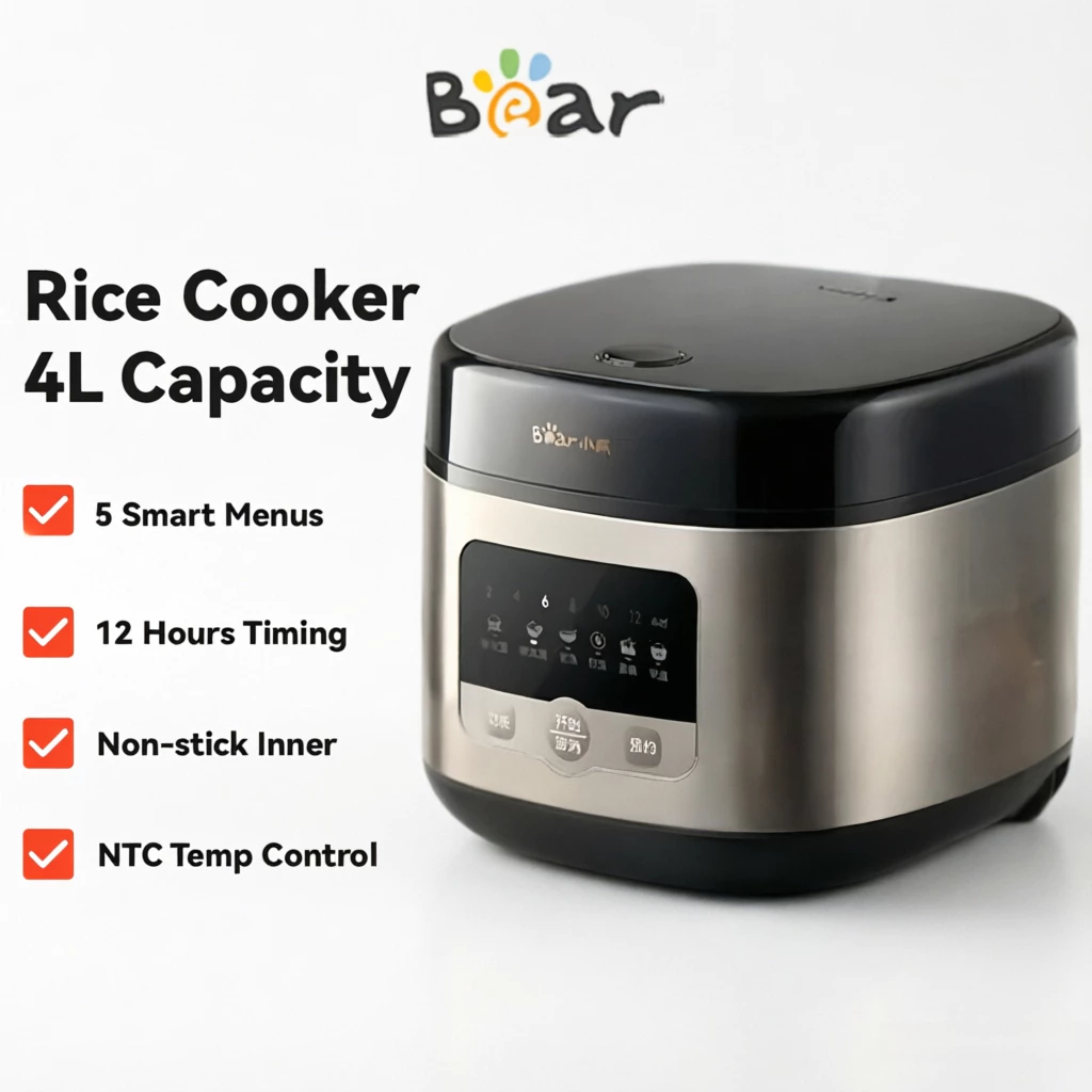 40% OFF Bear Electric Rice Cooker Multifunctional Standard Small Cooking Pot Nonstick Coating Home Appliance