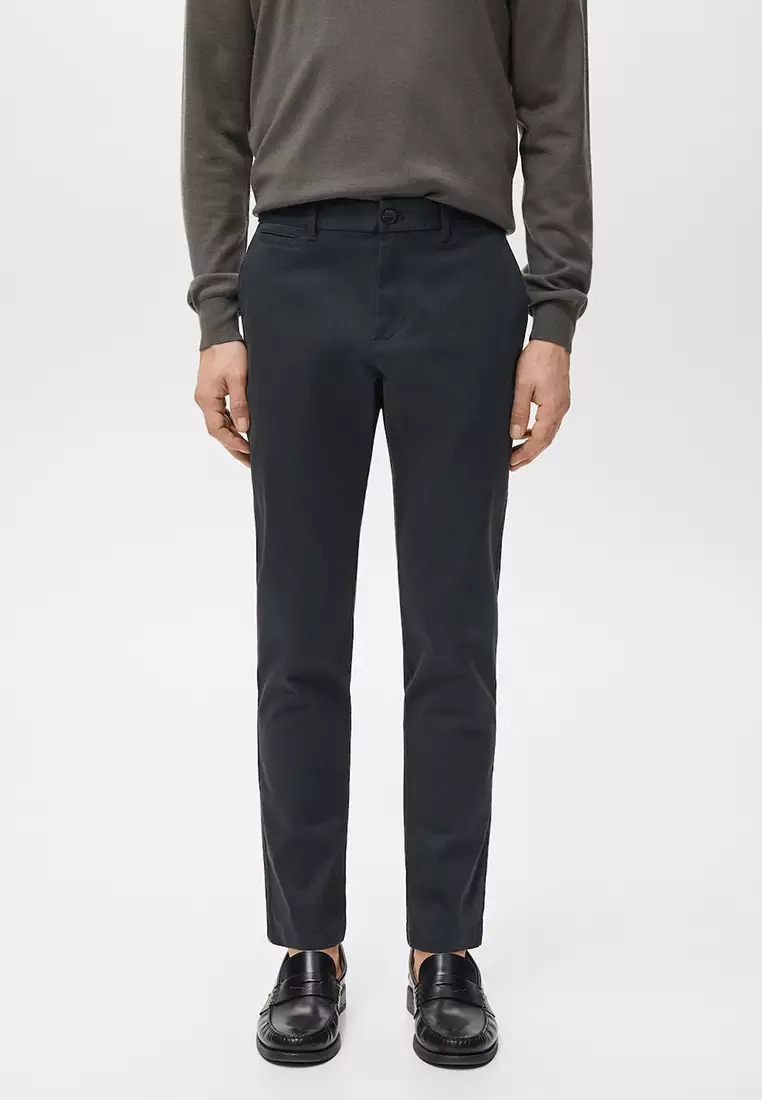50% OFF Pantalon Cropped Tapered Chino Pants