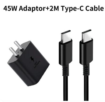 32% OFF For 45W Samsung charger USB-C Power Adapter Super Fast Charger Type C US Plug Wall Charger Suitable for Android S20 S21 S22 Ultra S10