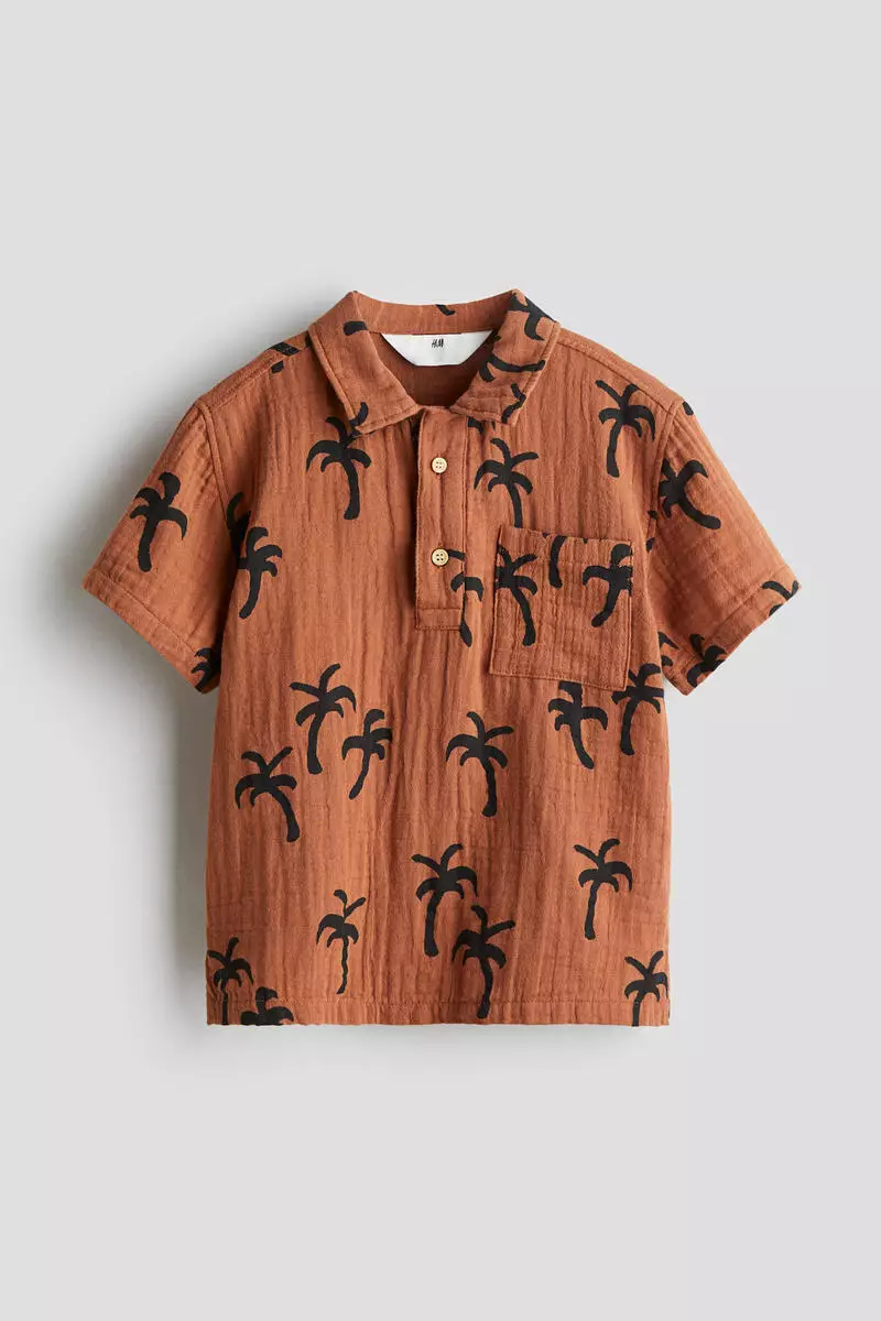20% OFF H&M Cotton muslin popover shirt
