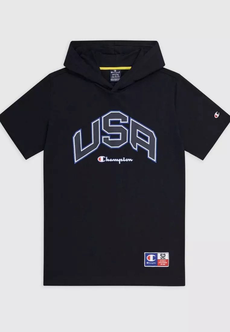 30% OFF Champion Graphic Crewneck Hooded T-Shirt