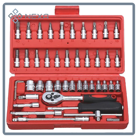 79% OFF NEXA 46pcs/set Tool Box Car Motorcycle Repair Set Hand Tools Home Service Motor Diy Kit