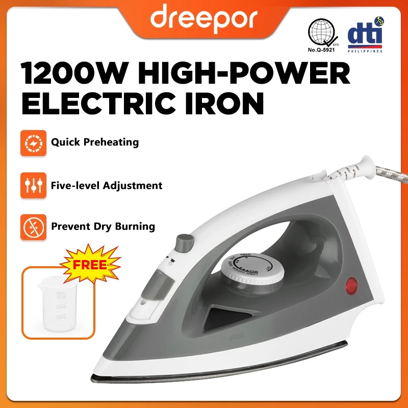 64% OFF Dreepor Handheld Steam Iron 1200W/1600W Portable Travel Iron With Water Tank Garment Steam Ironing