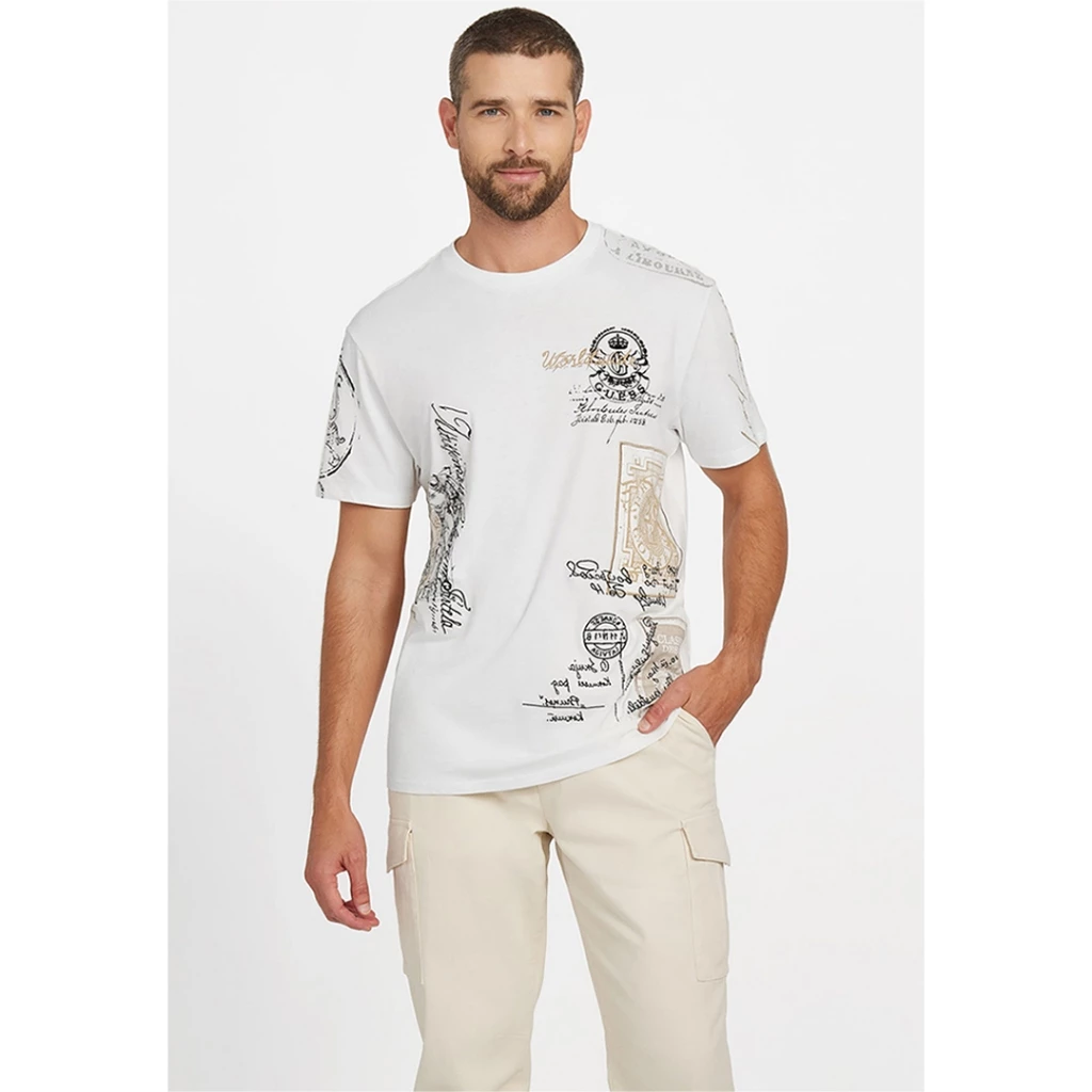 30% OFF Guess Shortsleeves Bsc 1981 Postage Tee