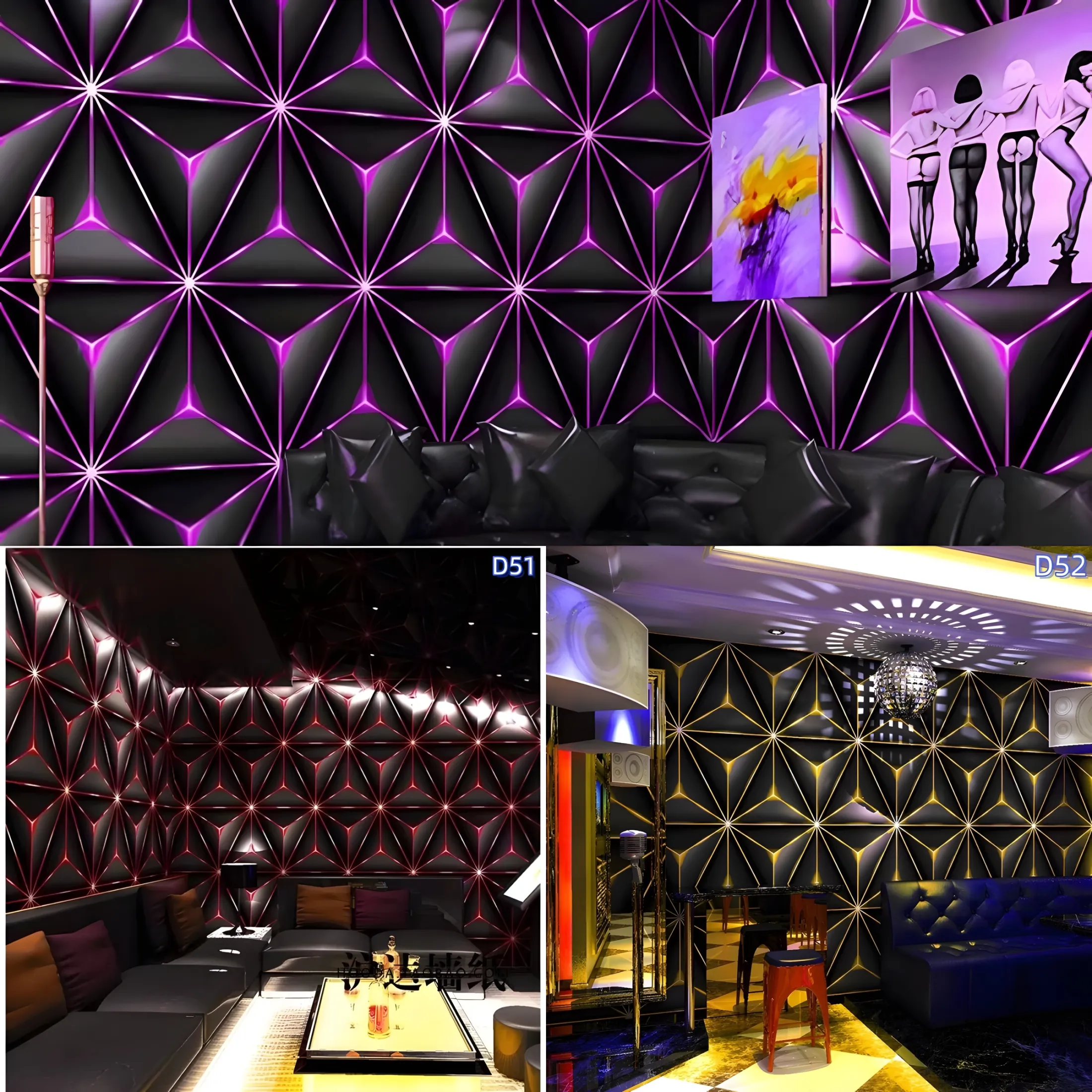 84% OFF SUPERMAX Purple 3D Design Wallpaper PVC Self adhesive Waterproof Wallpaper Fabric Safety Home Decor Wall covering For Living Rome