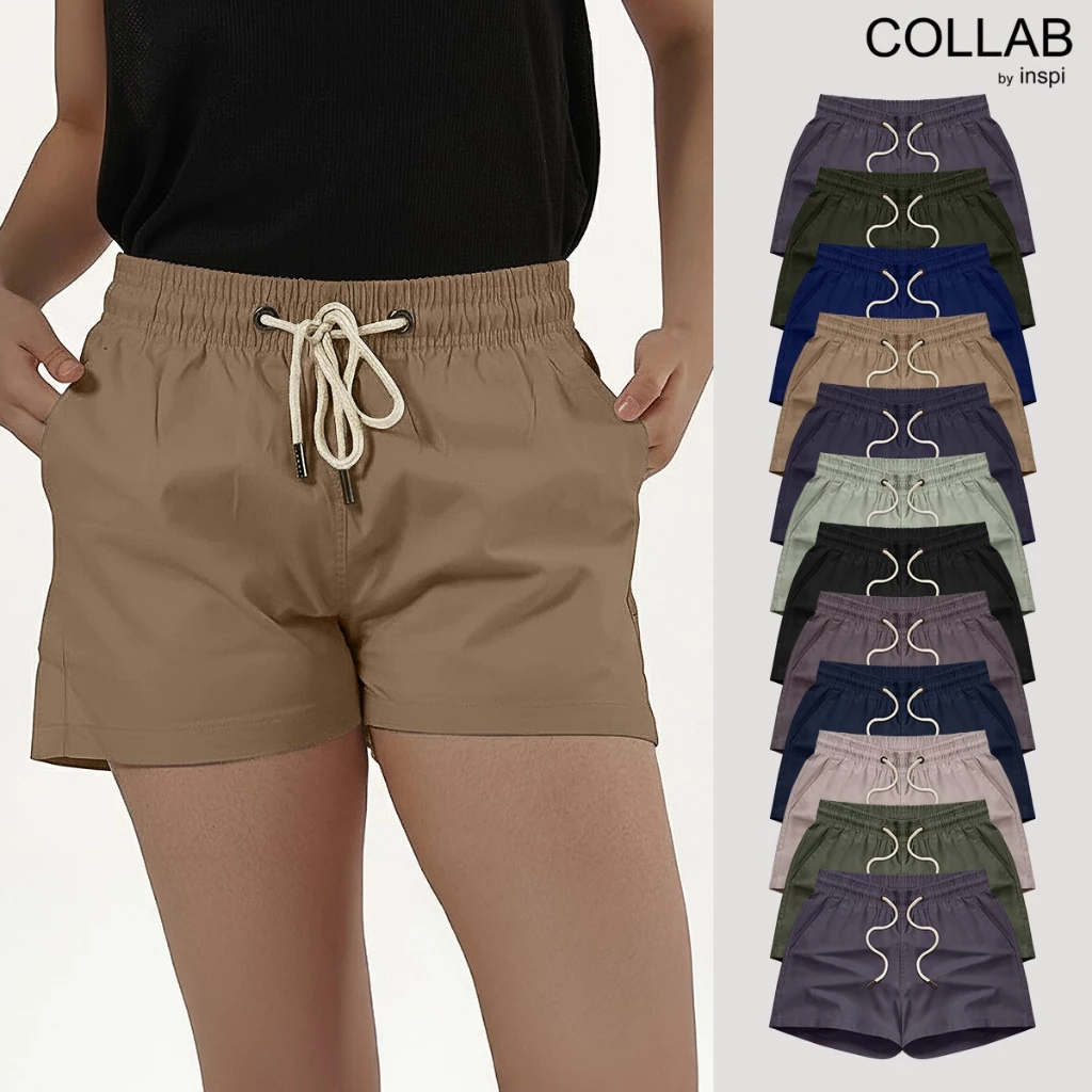 24% OFF COLLAB by Inspi Twill Shorts For Women with Side Pockets Drawstring Korean Formal Casual Short